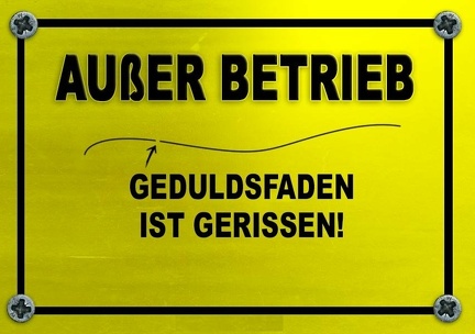 ausser betrieb