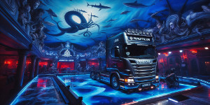 1 Lkw scania auf sendung im club Nautilus